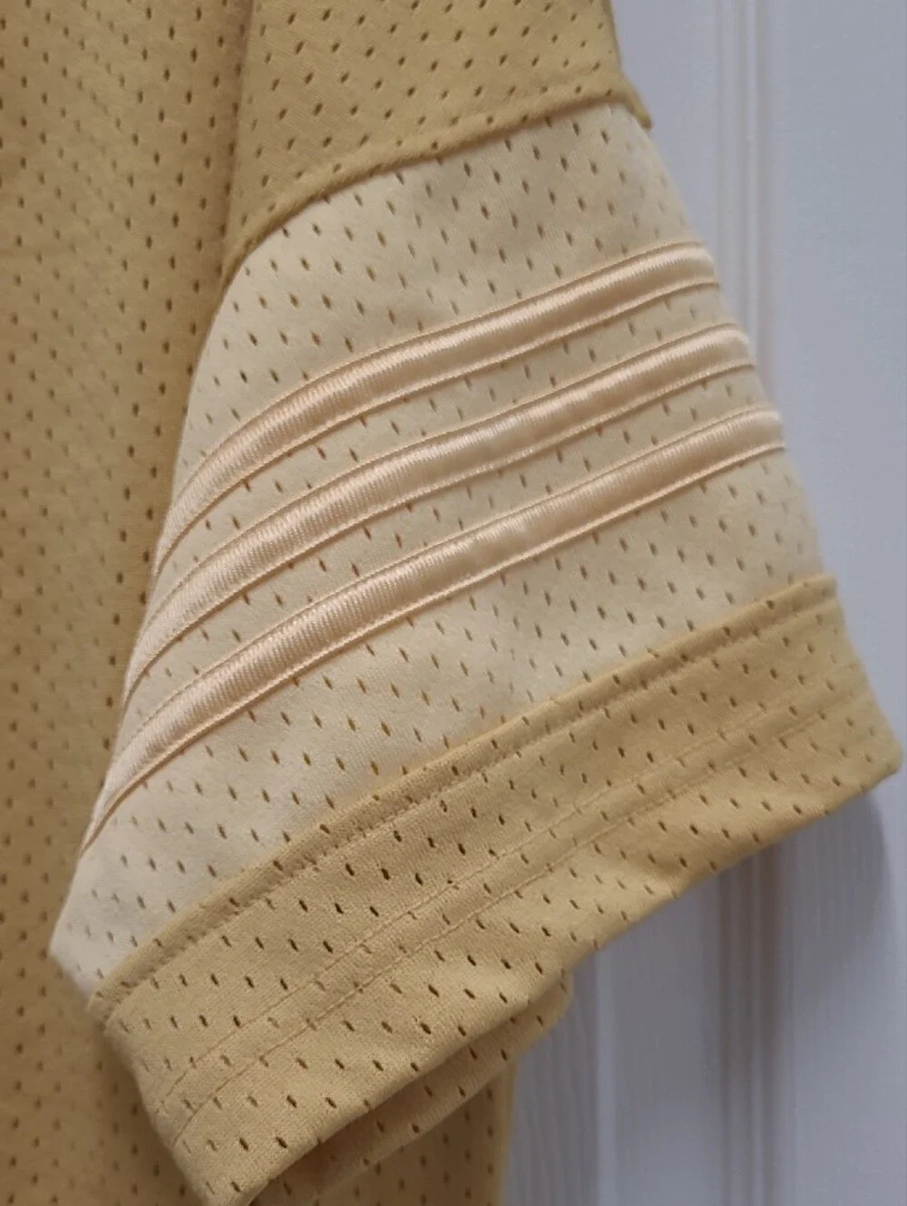 adidas Pale Yellow Perforated Zip-Up Shirt Jacket